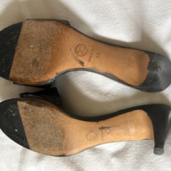 Chanel black leather kit heel slides Size 40 - Picture 3 of 5